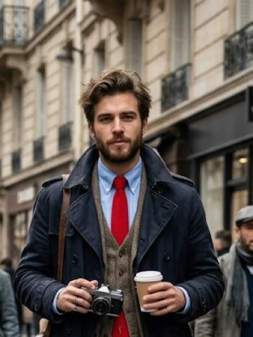 Yves Saint Laurent red great wool